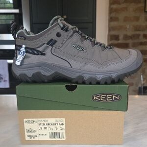NWT Keen Targhee IV Waterproof Hiking Shoes. Steel Grey/Lily Pad.👟